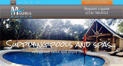 Desktop Screenshot of maximuspools.com